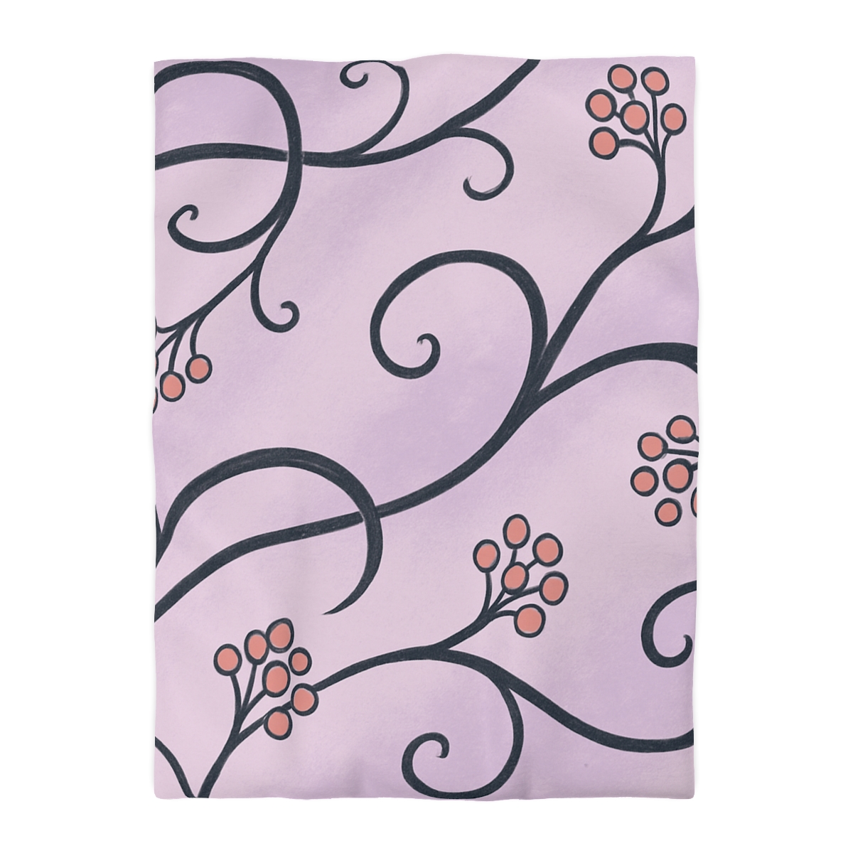 Tendrilled Ribbon Network designer printed duvets