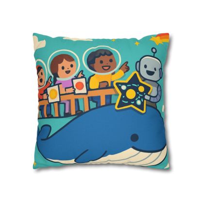 Comet Classroom In The Sky Whale designer print pillow cases