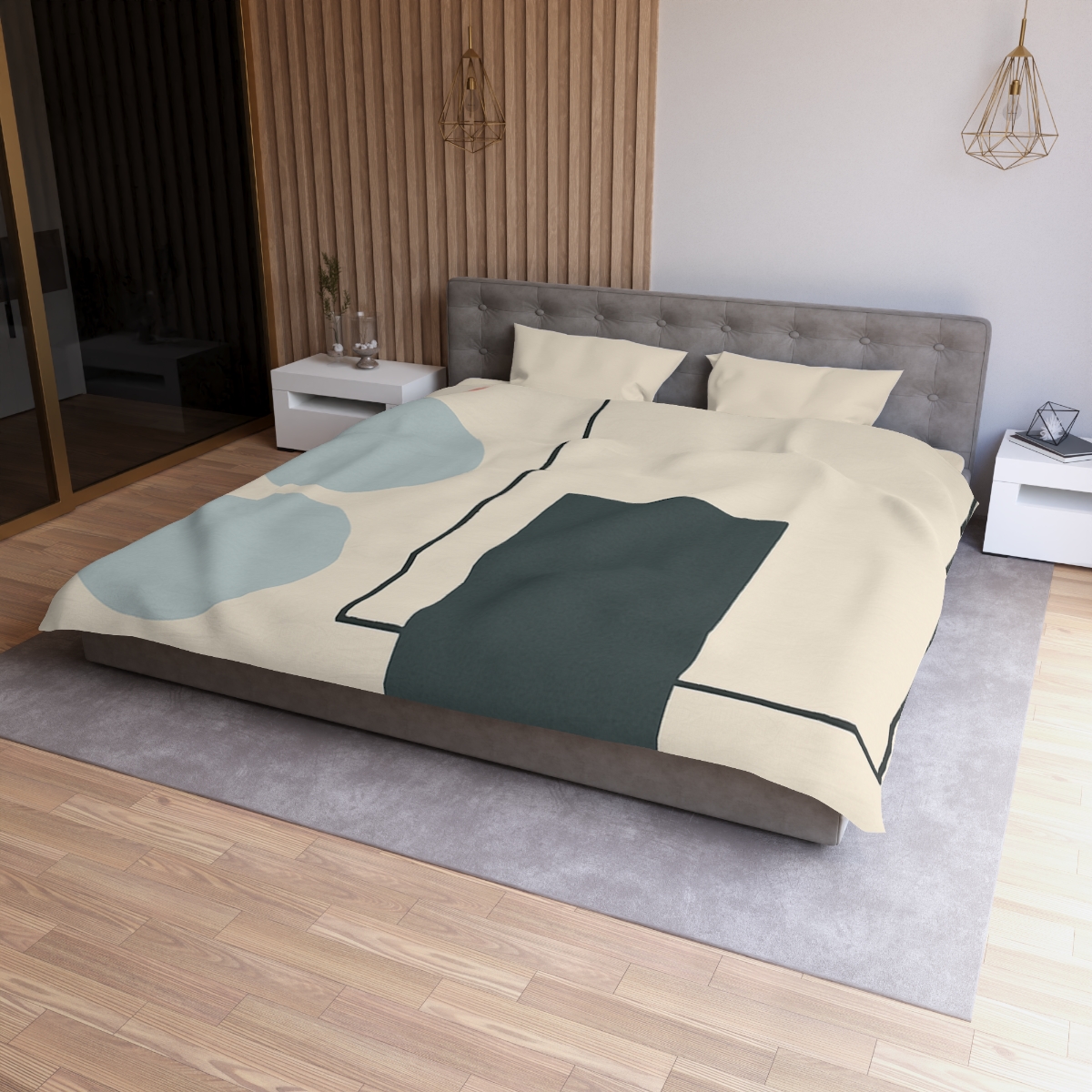 Offset Frame With Two Quiet Discs custom duvets