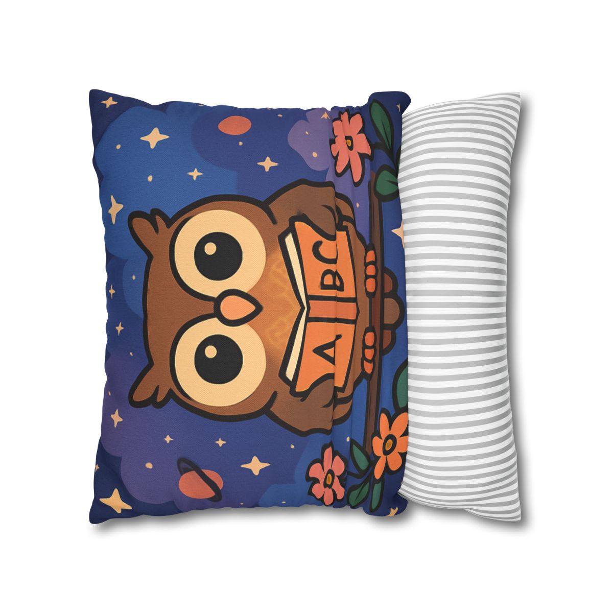 Nebula Garden Owl designer print pillow cases
