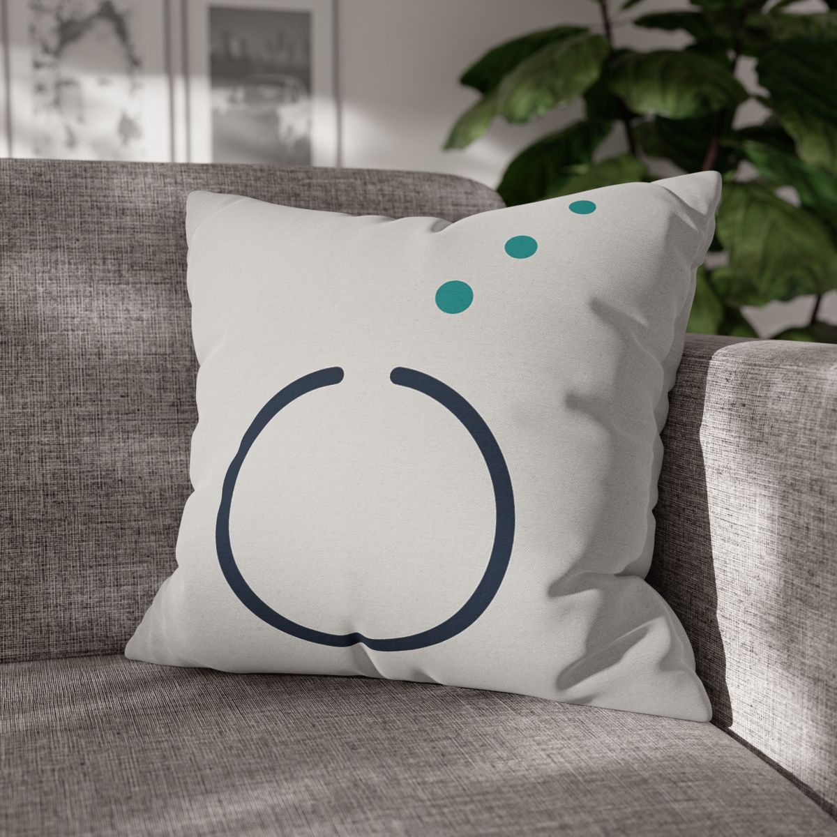 Split Ring And Ascending Dots stylish decorative pillowcases