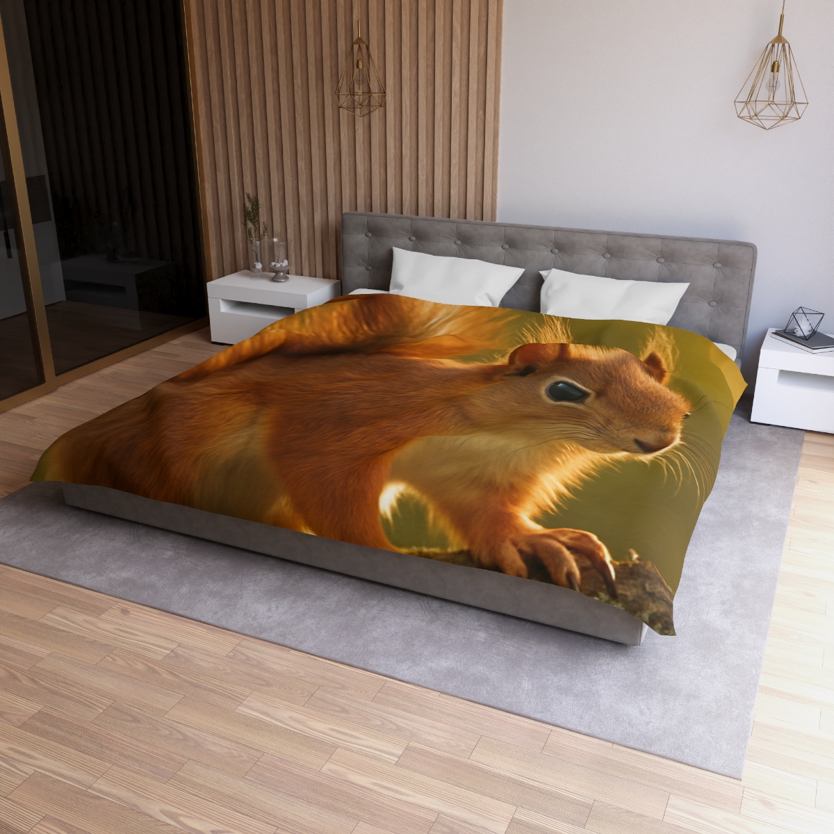 Sunrise Forager Red Squirrel stylish duvet covers