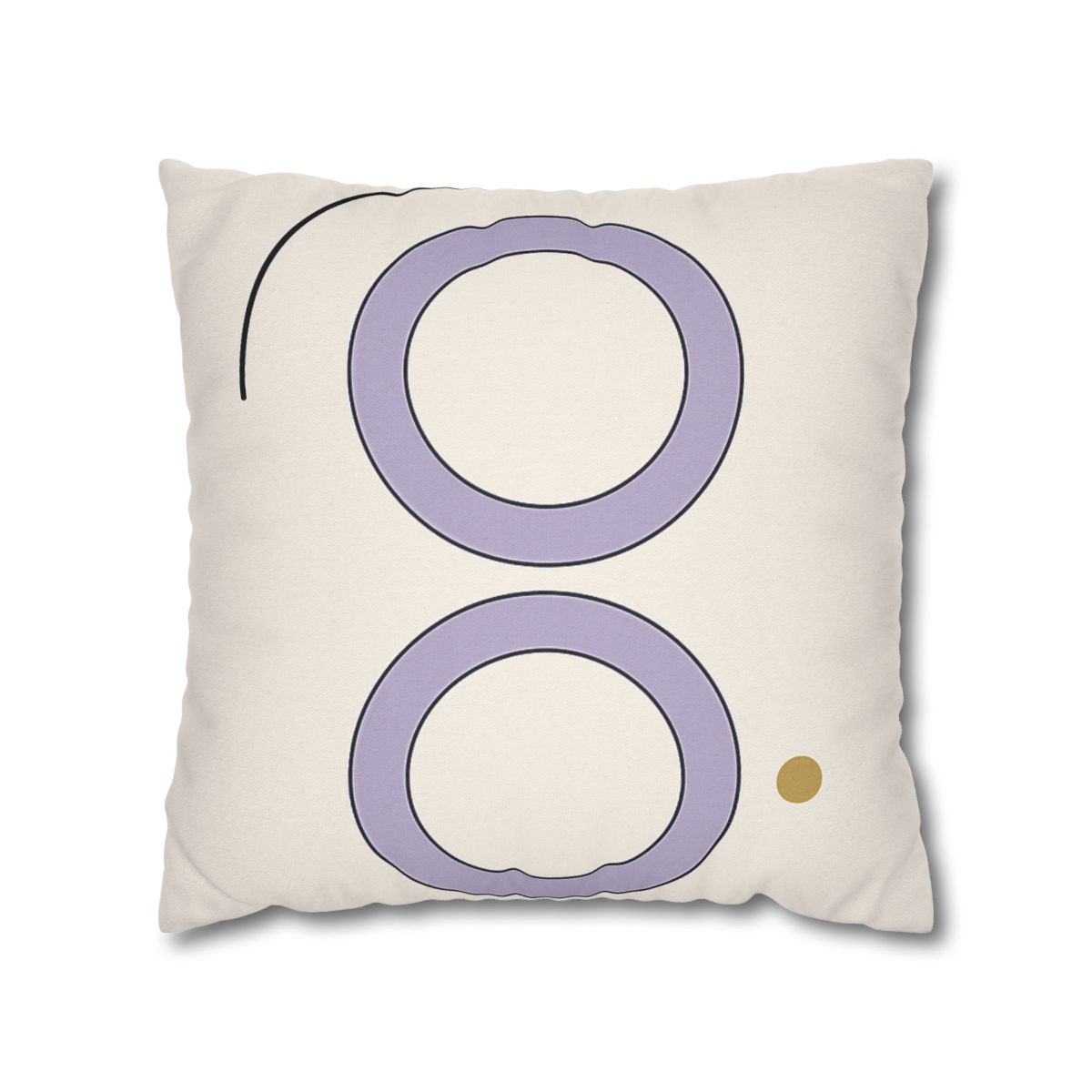 Arc Corner With Paired Rings personalized pillow covers