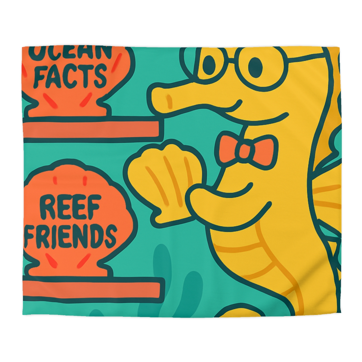 Underwater Library Of The Seahorse Librarian stylish duvet covers