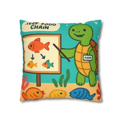Coral Classroom Sea Turtle Guide trendy patterned pillow cases