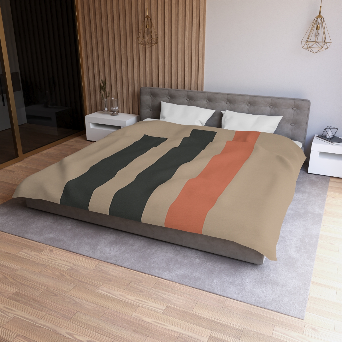 Balanced Triad Of Bars custom duvets