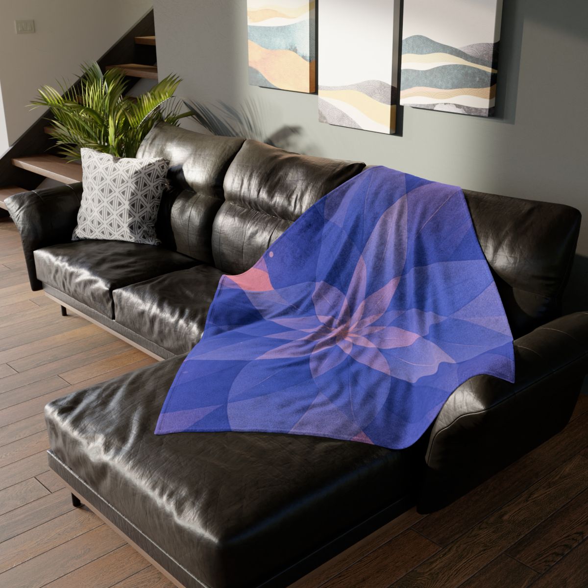 Petal Prism Overlap soft fleece blankets