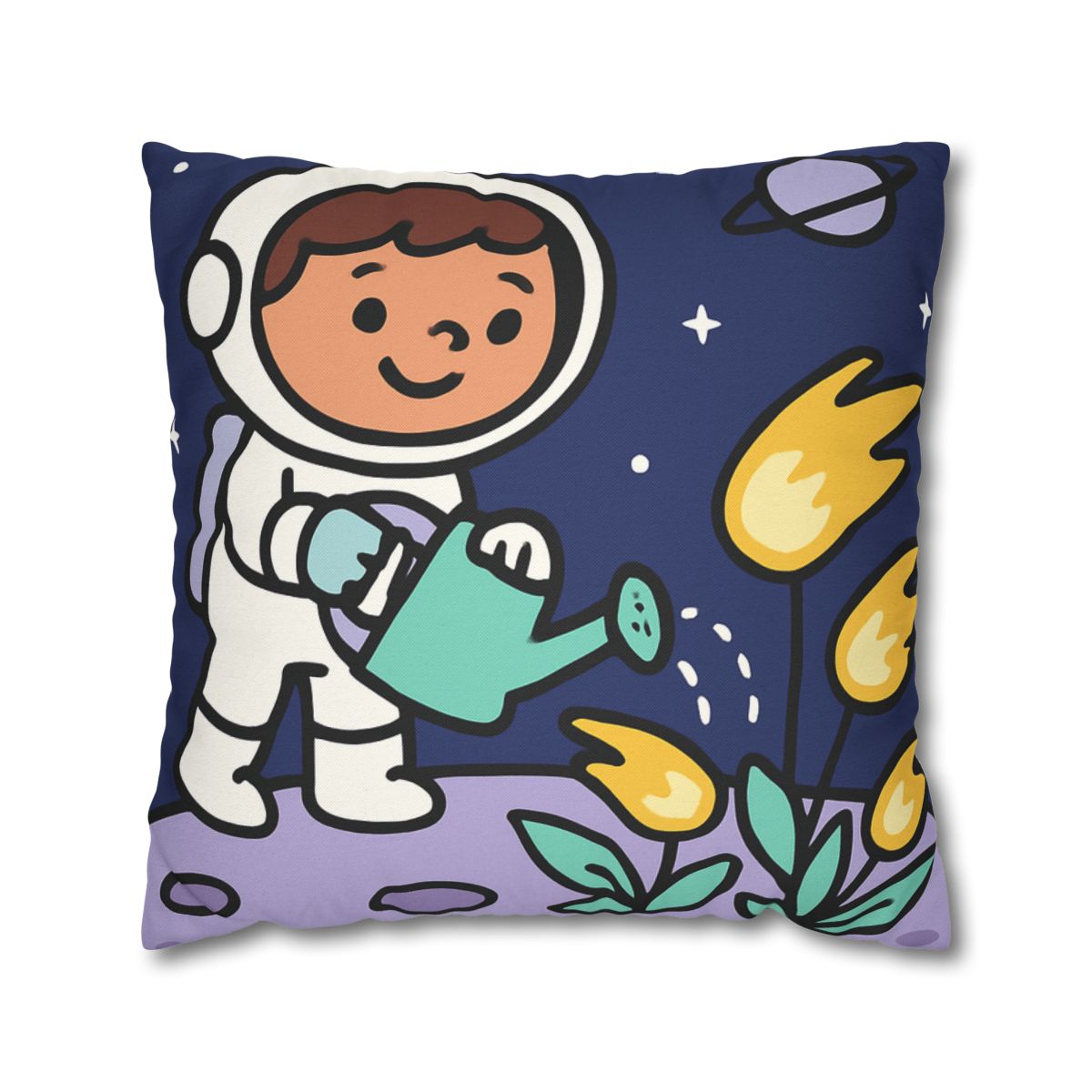 Comet Garden On Moon Meadow trendy patterned pillow cases