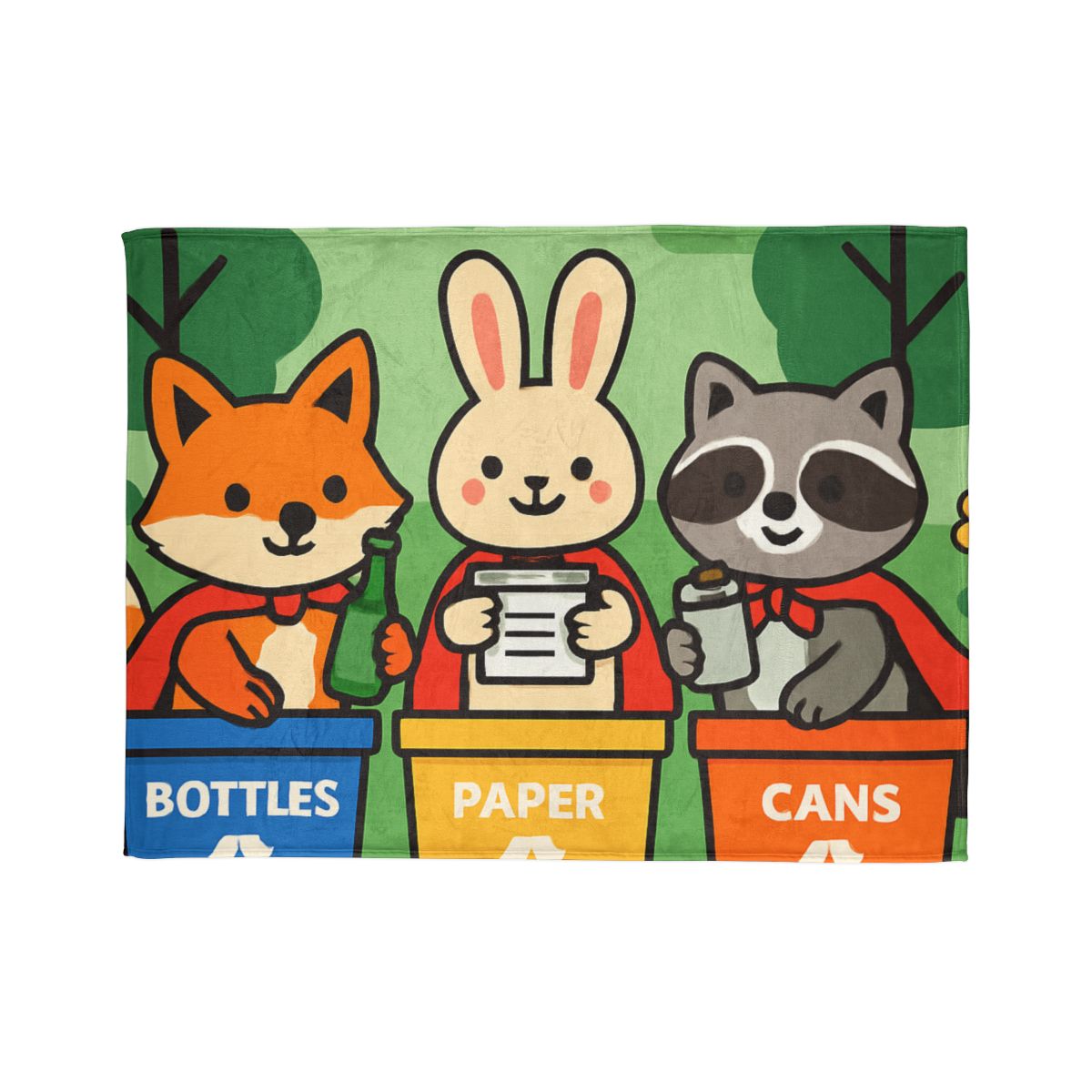 Forest Recycle Rangers stylish throw blankets