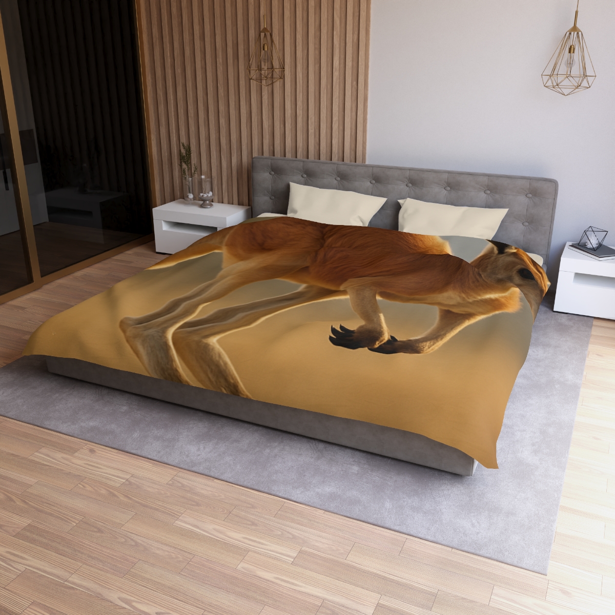 Ember Hop Red Kangaroo custom duvets