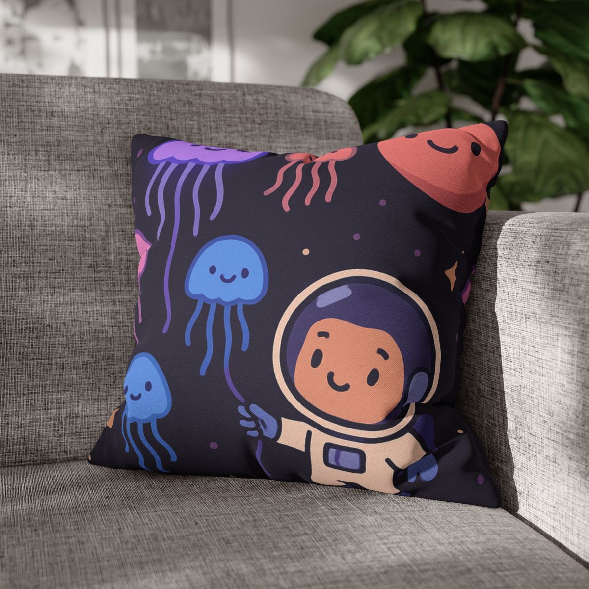 Galaxy Garden Of Floating Jellyfish comfortable bedding pillow covers