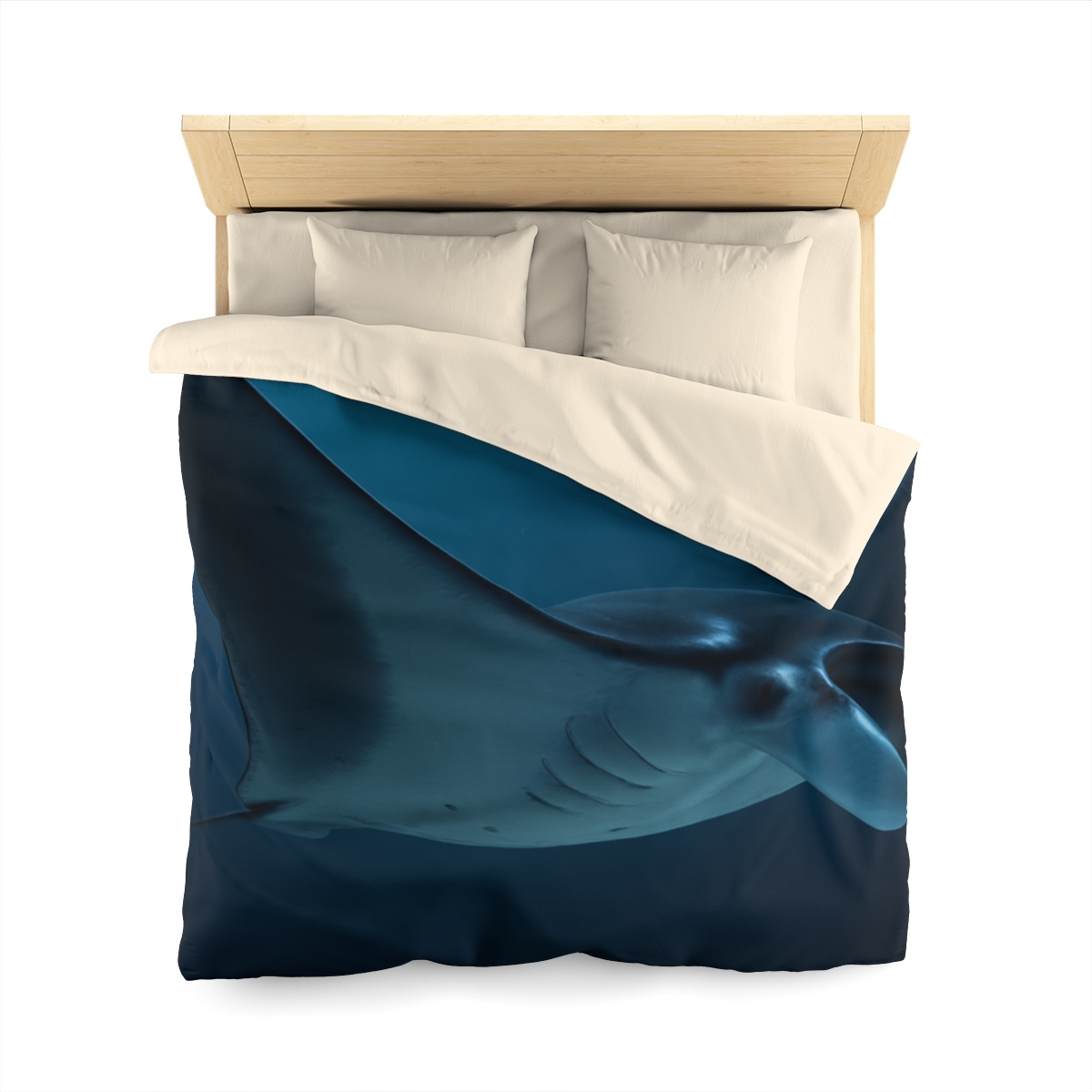 Celestial Glide Manta Ray designer printed duvets