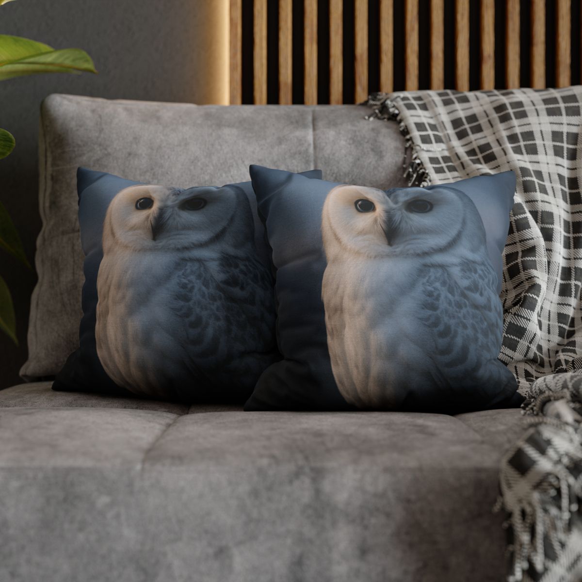 Twilight Watcher Snowy Owl personalized pillow covers