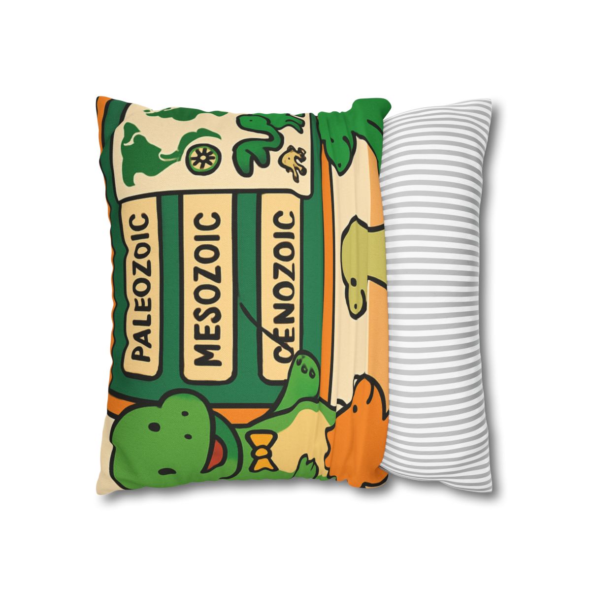 Time Traveling Dino Classroom soft cotton pillow cases