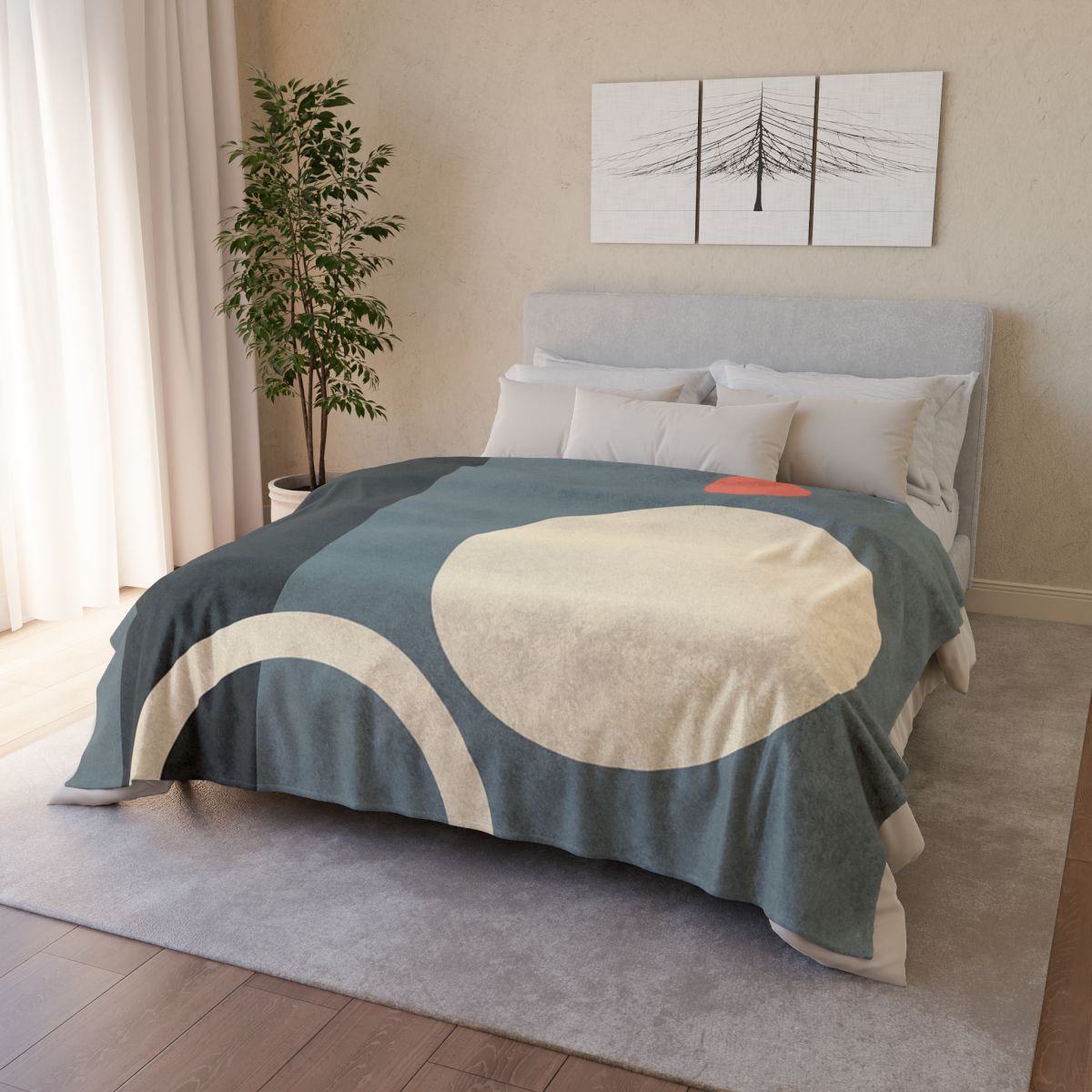 Quiet Triad With Offset Arc warm winter blankets