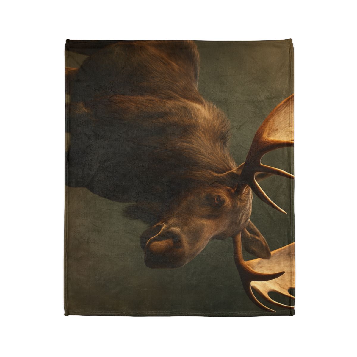 Starlit Crown Moose soft fleece blankets