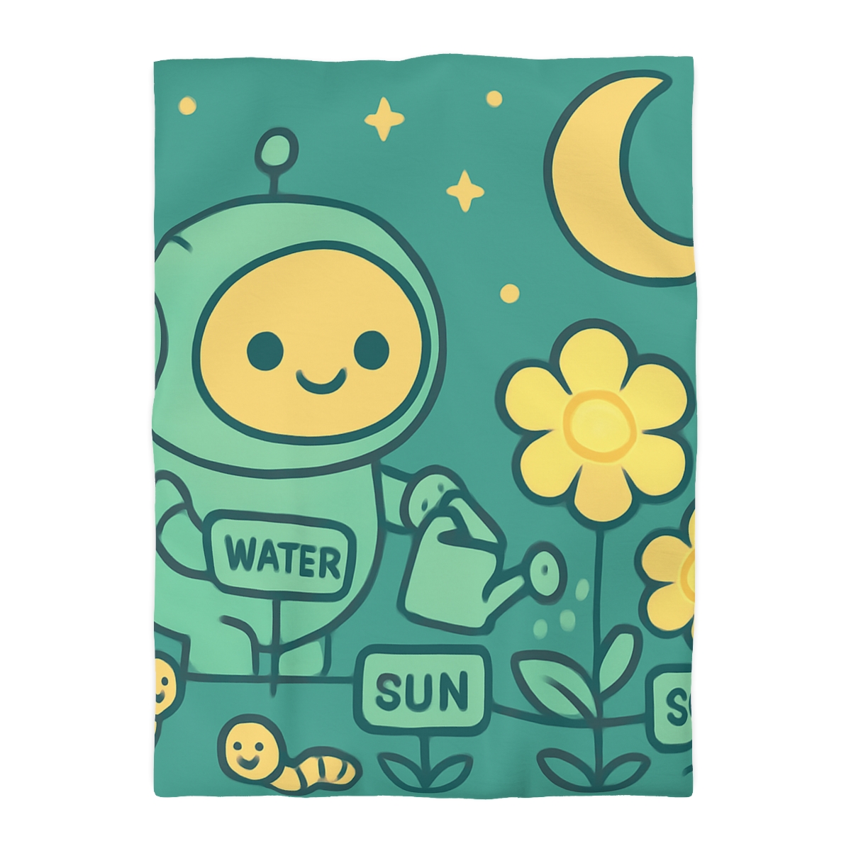 Robot Gardener And The Moonflower Patch warm winter duvets