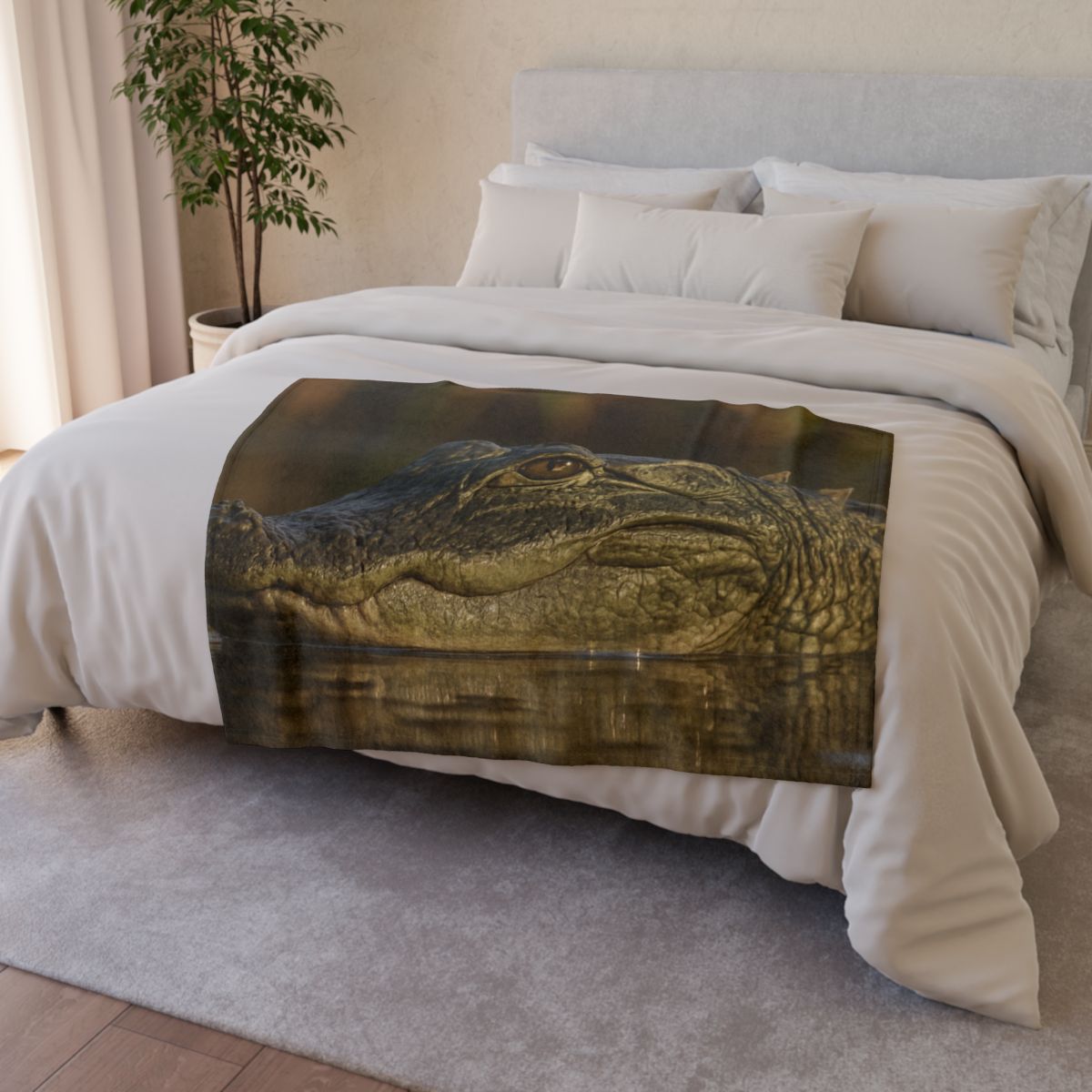 Nebula Stillness American Alligator warm winter blankets