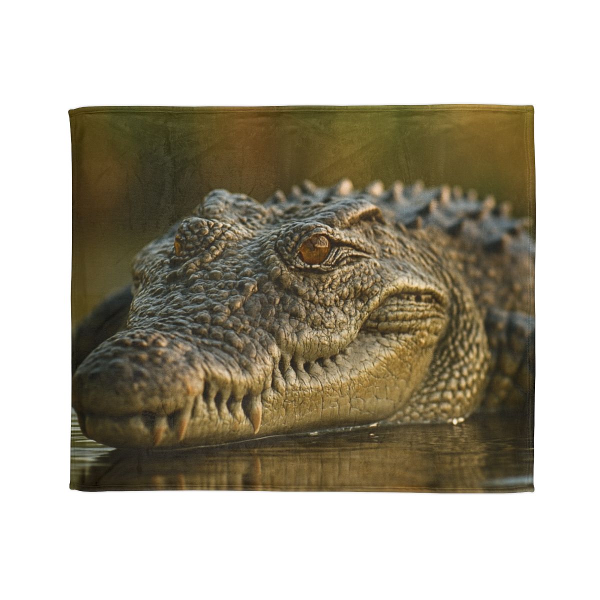 Ember Eye Saltwater Crocodile personalized cozy blankets
