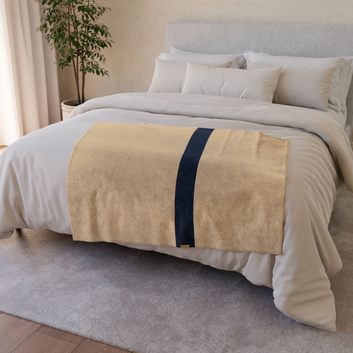 Low Horizon Bar With Tall Post designer printed blankets