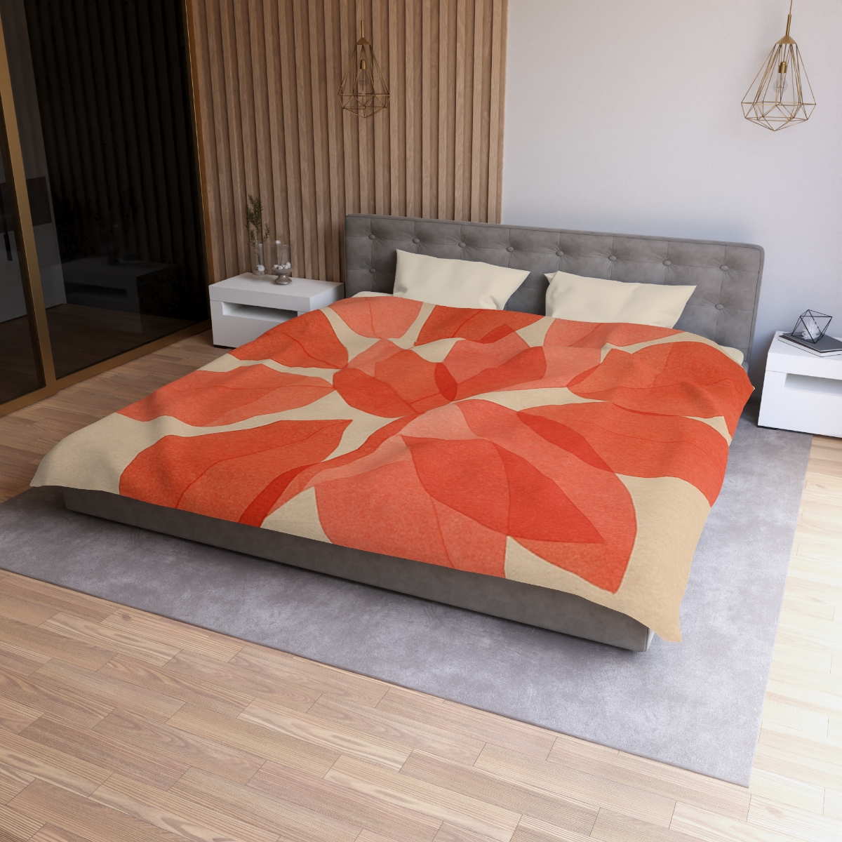 Petal Mosaic Overlay soft comforter duvets