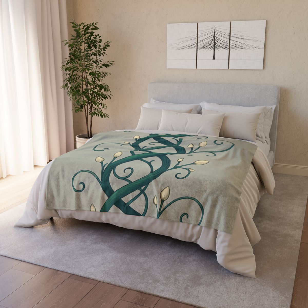 Vine Helix Tangle stylish throw blankets