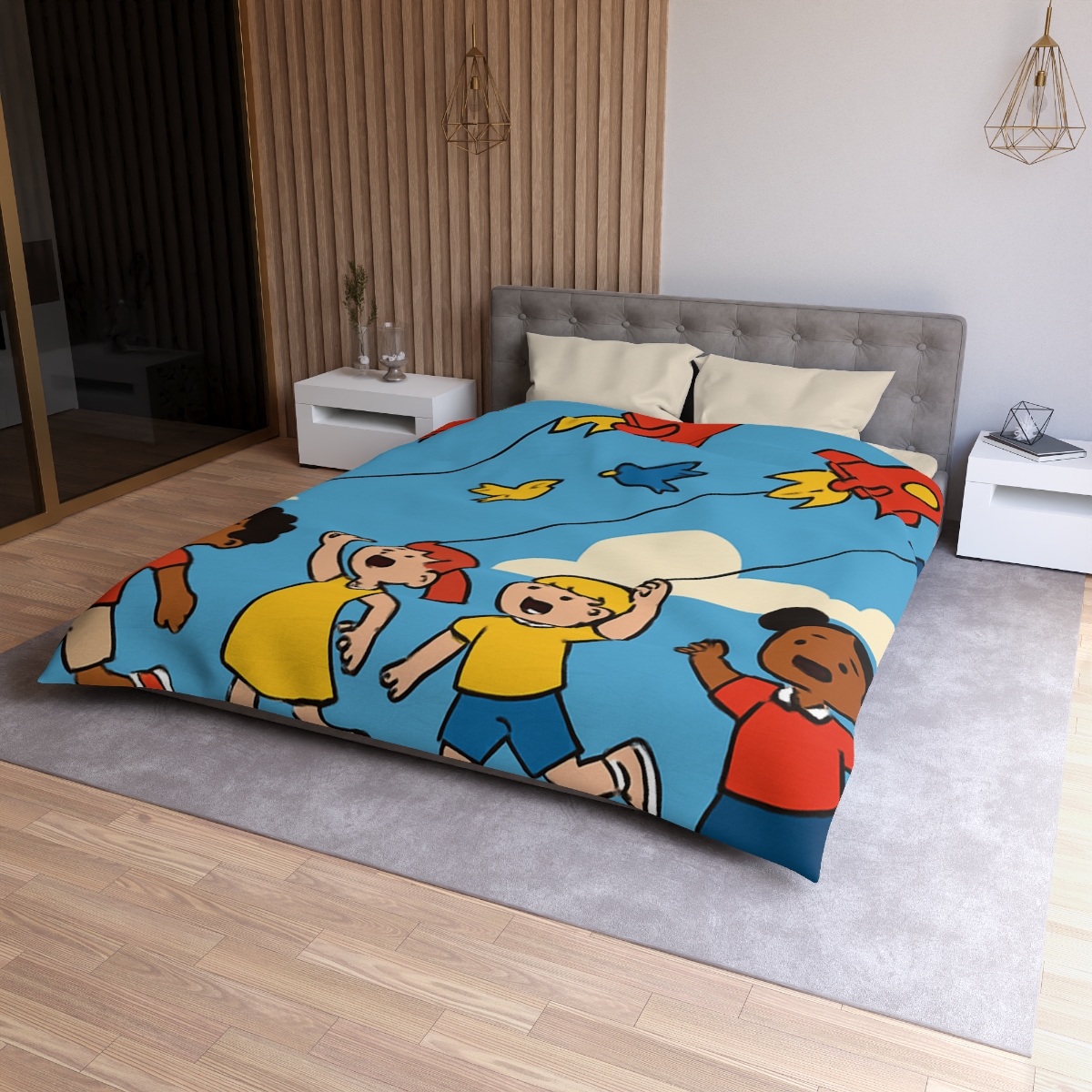 Rocket Kite Race soft comforter duvets