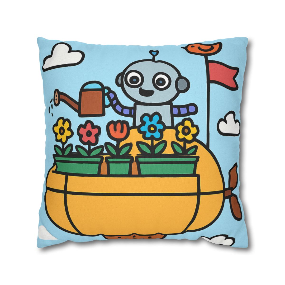 Sky Garden On A Friendly Airship trendy patterned pillow cases