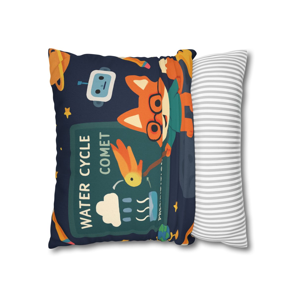 Comet Classroom With Professor Fox soft cotton pillow cases