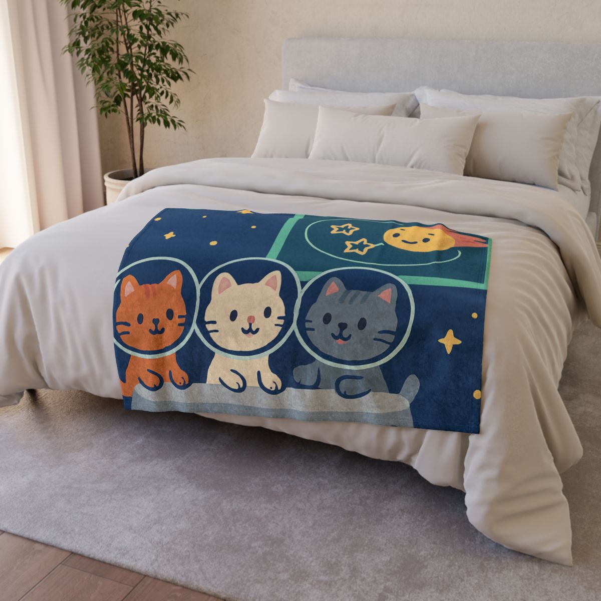 Comet Classroom For Curious Kittens decorative home blankets