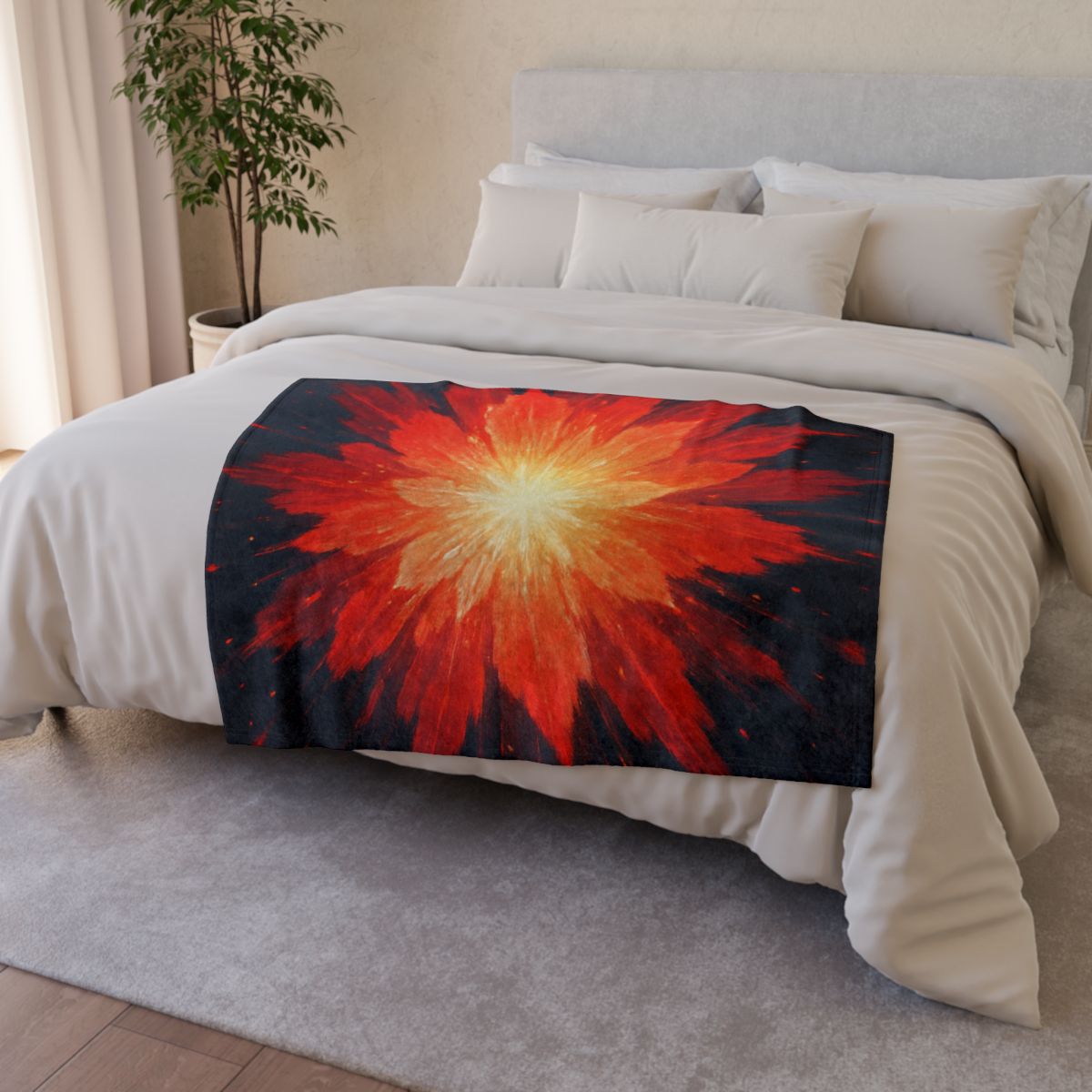 Starburst Ember Bloom trendy patterned blankets