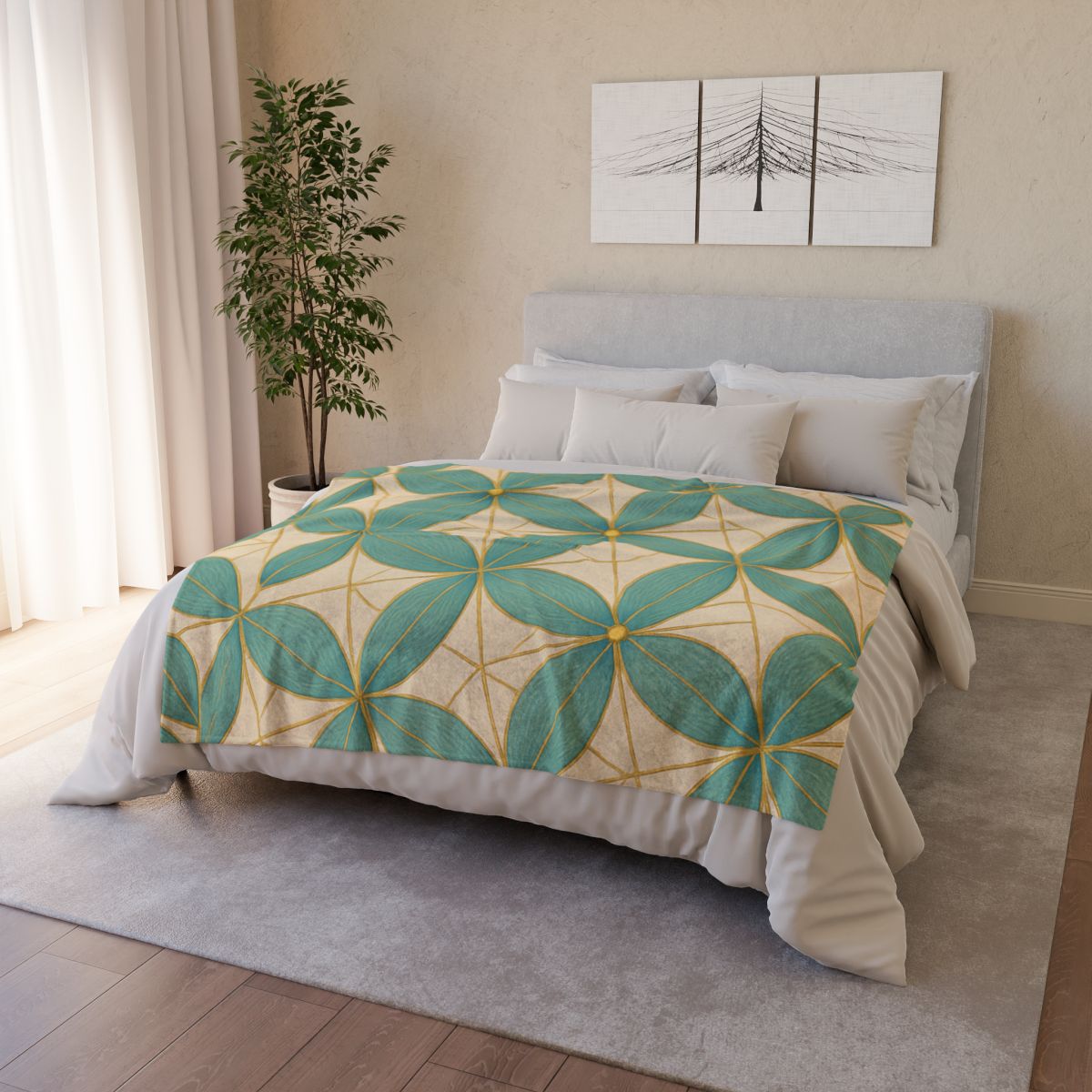 Petal Circuit Lattice personalized cozy blankets