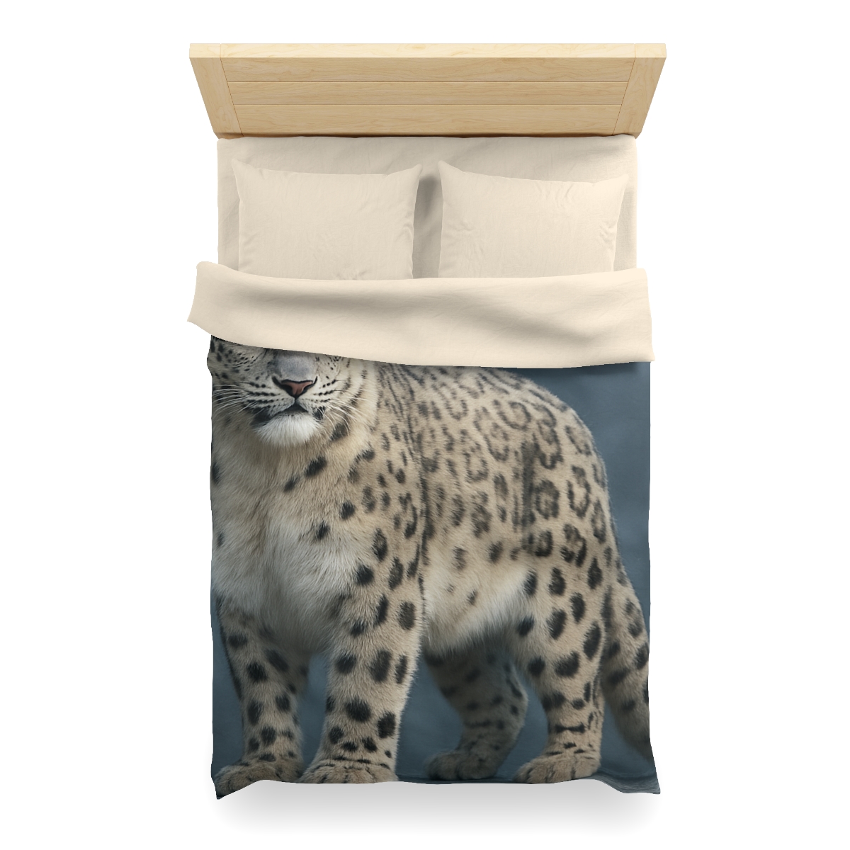 Aurora Gaze Snow Leopard personalized bedding duvets