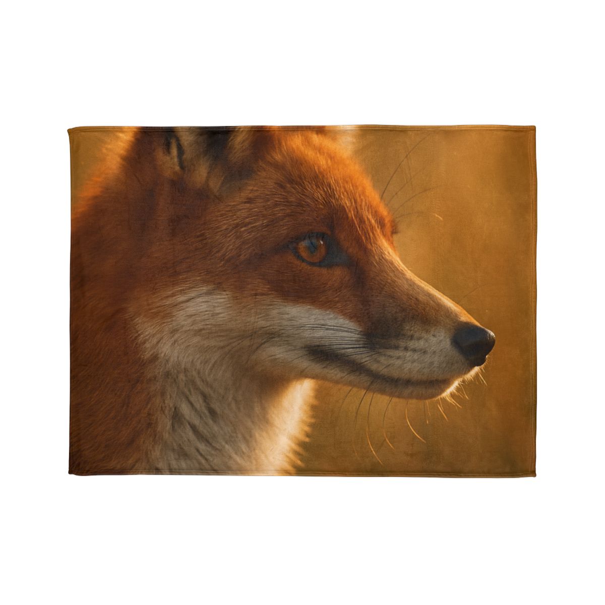 Amber Gaze Red Fox designer printed blankets