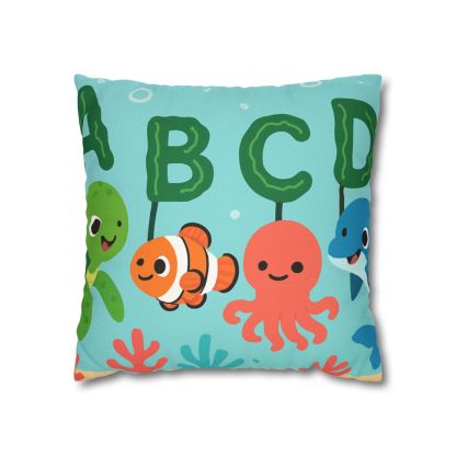 Coral Reef Alphabet Parade soft cotton pillow cases
