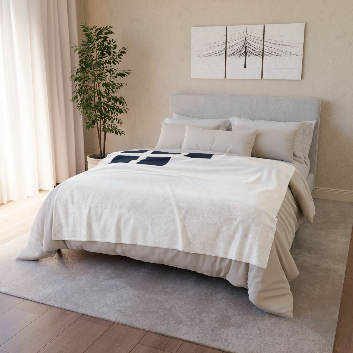 Corner Grid With Missing Star trendy patterned blankets