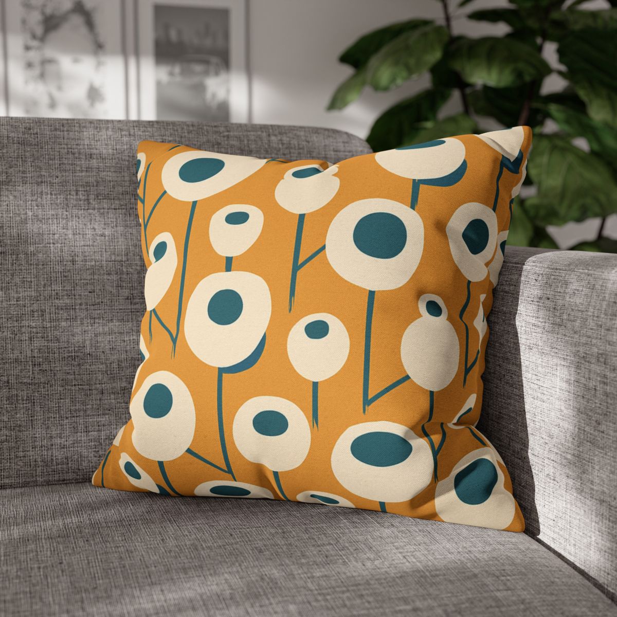 Seed Pod Cluster Grid soft cotton pillow cases