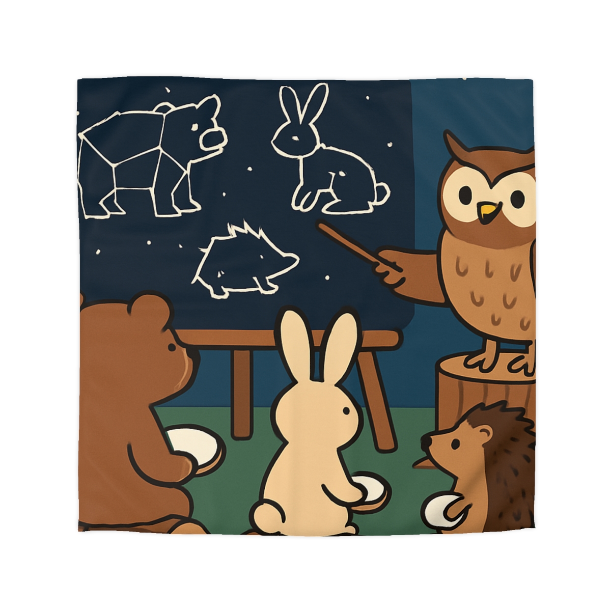 Constellation Classroom Of Forest Animals soft comforter duvets