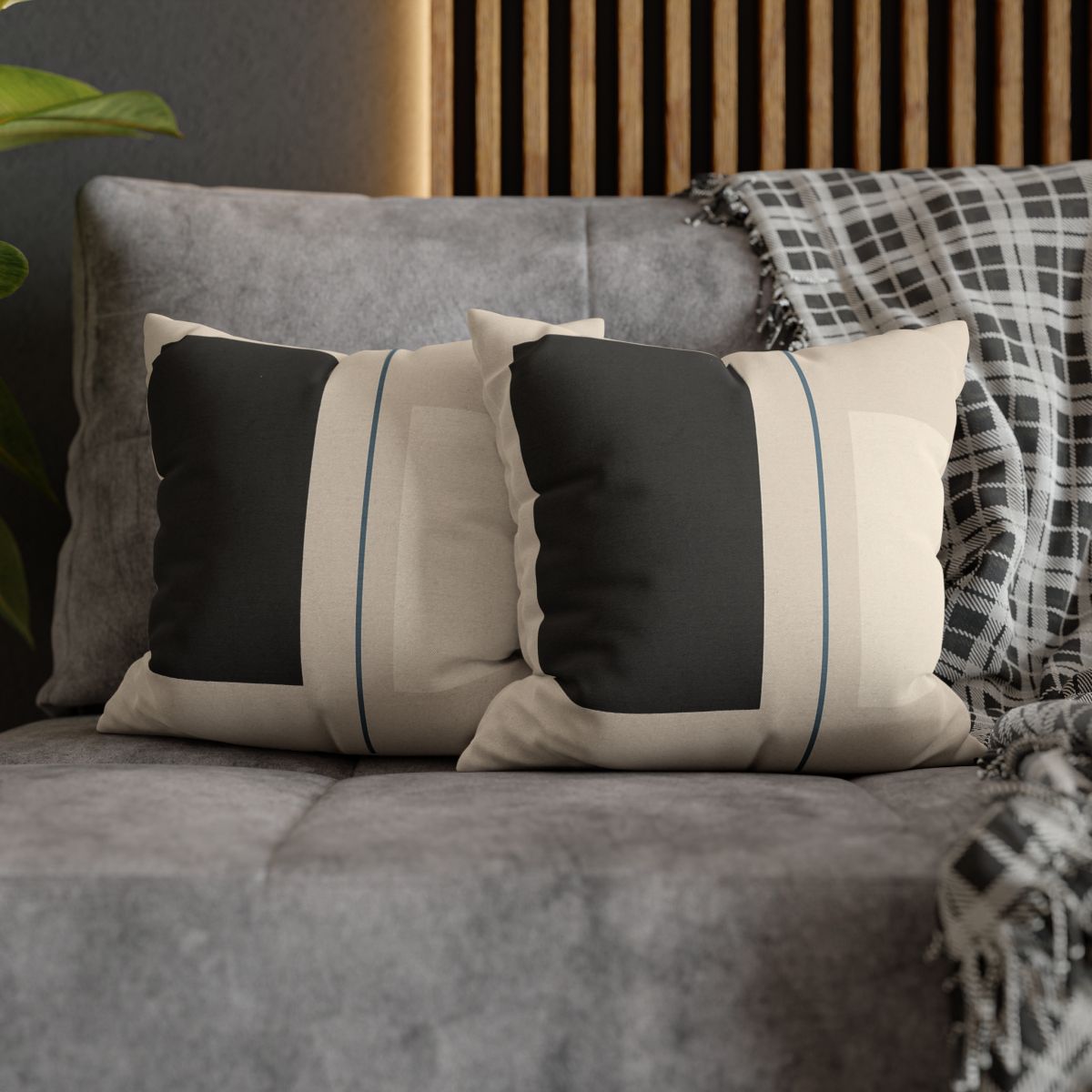 Offset Rectangle Balance soft cotton pillow cases
