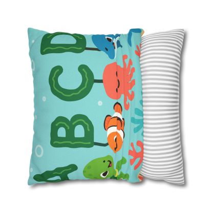 Coral Reef Alphabet Parade soft cotton pillow cases