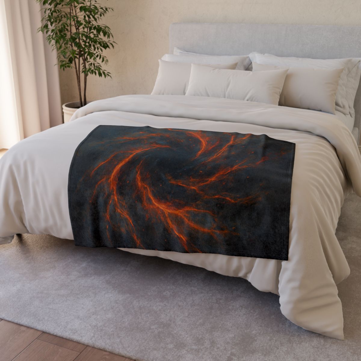 Ember Filament Bloom designer printed blankets