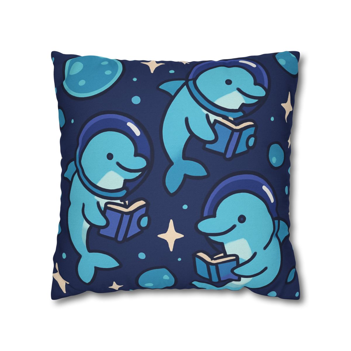 Space School Of Curious Dolphins comfortable bedding pillow covers