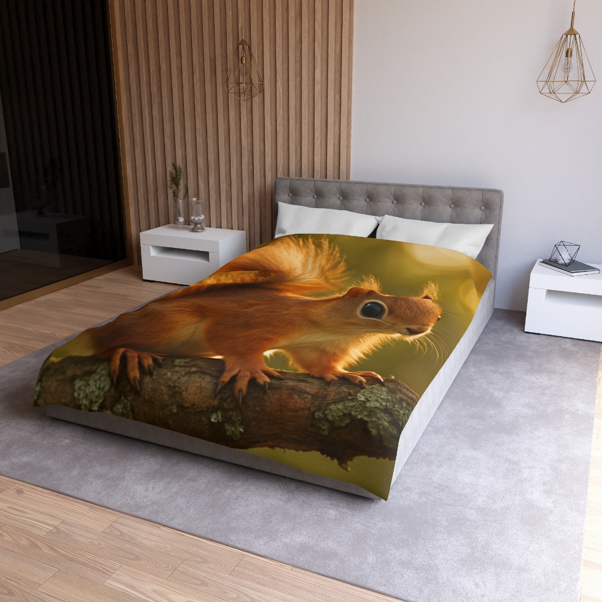 Sunrise Forager Red Squirrel stylish duvet covers
