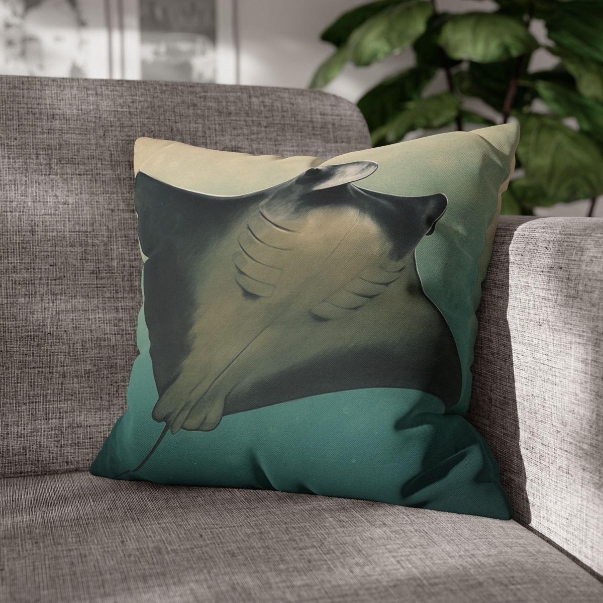 Velvet Current Manta Ray custom pillow cases