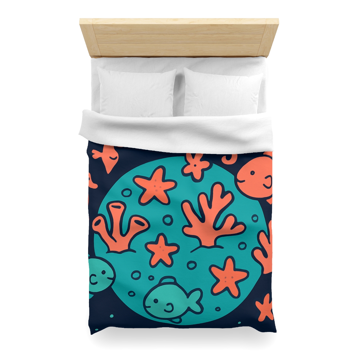 Cosmic Coral Reef Planet custom duvets