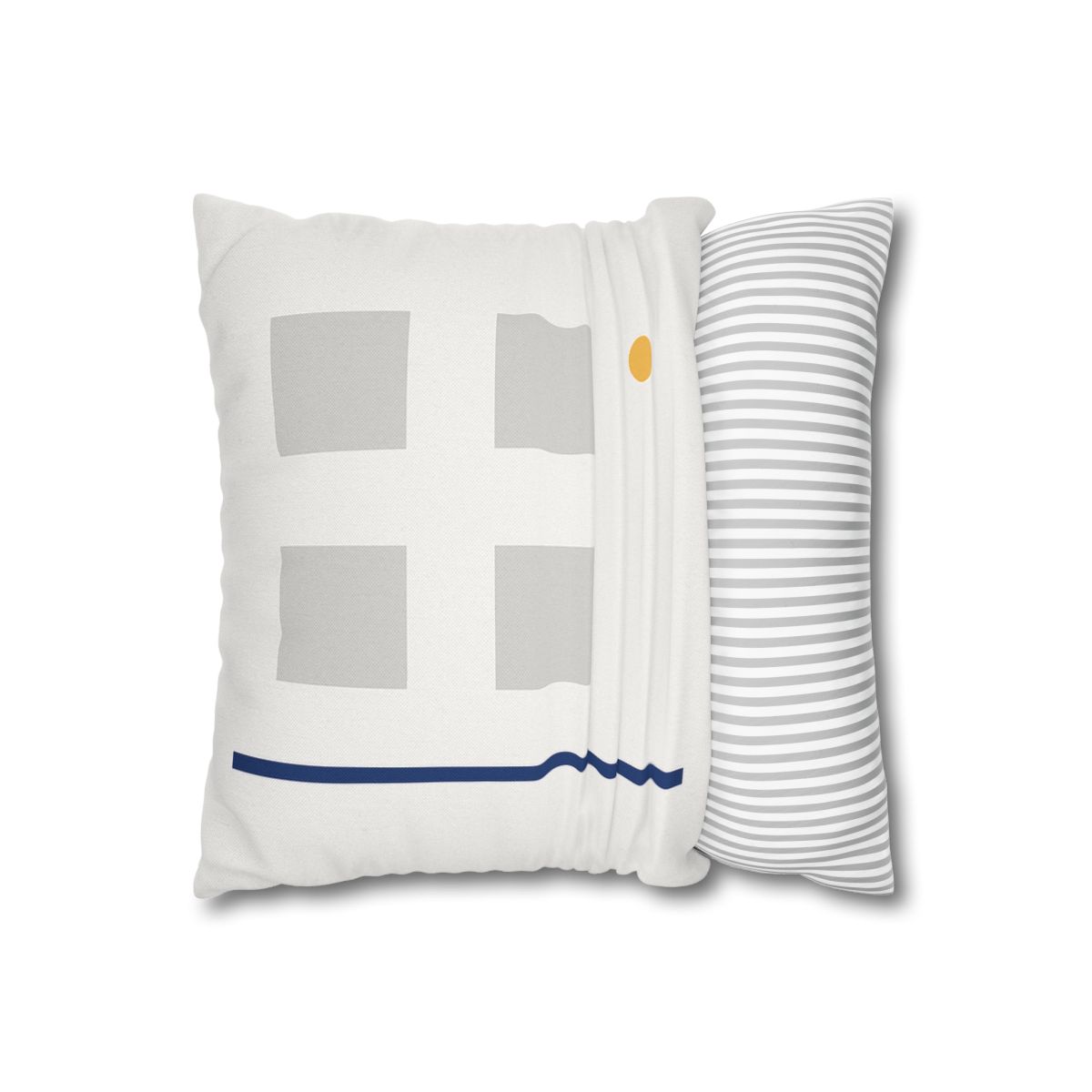 Sparse Grid With Missing Corner And Accent Point designer print pillow cases