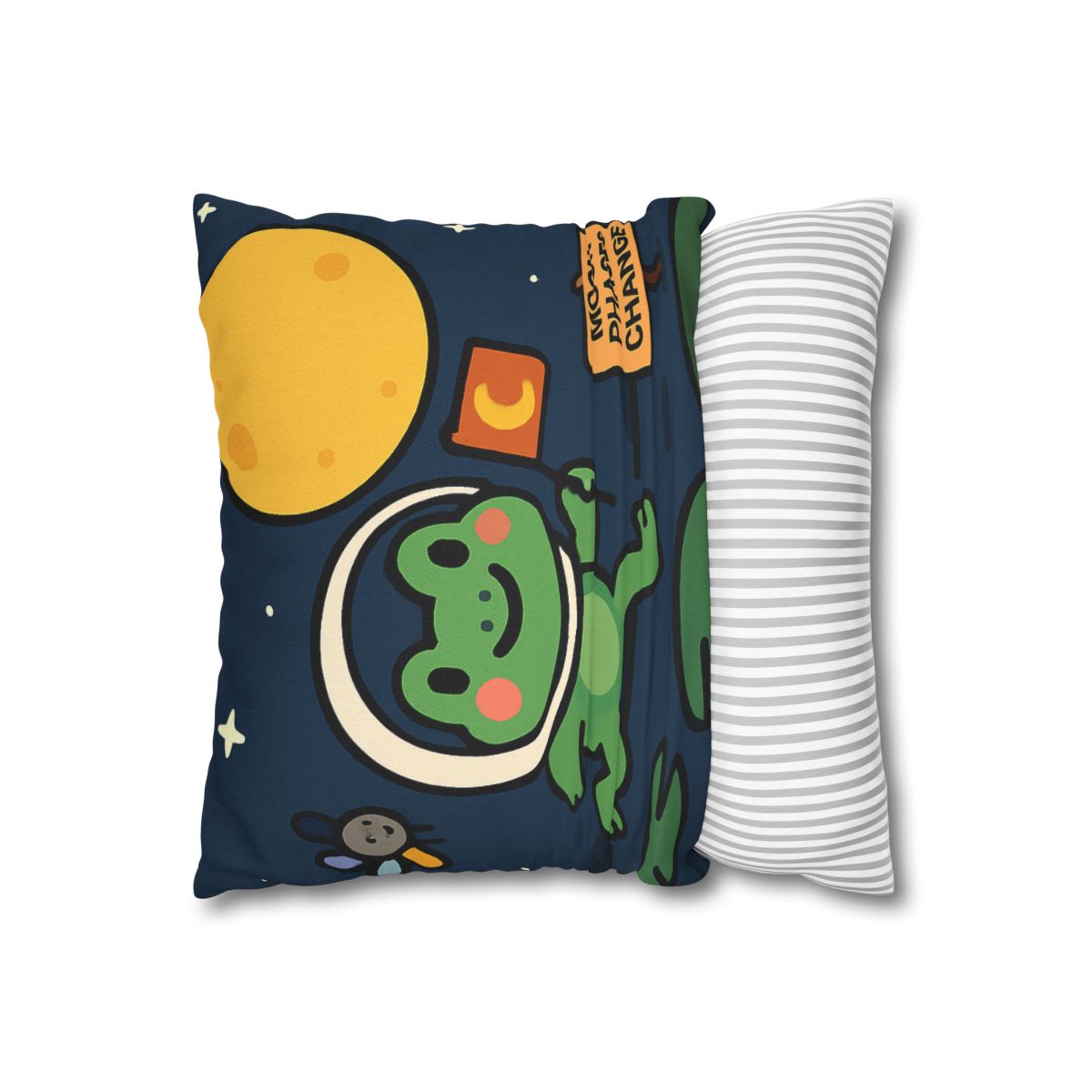 Moonlight Marsh Frog Astronaut unique gift pillow cases
