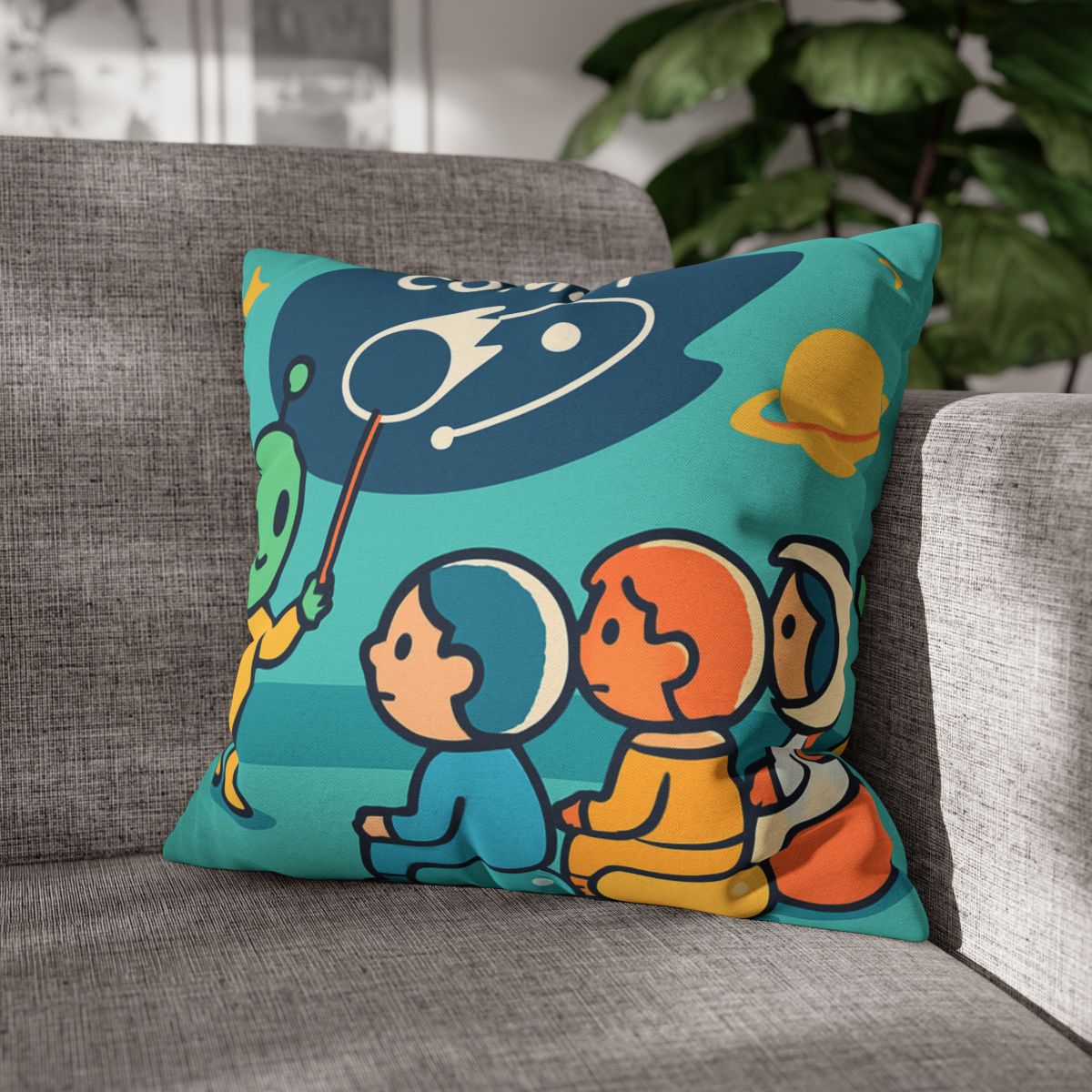 Comet Classroom On A Bubble Planet unique gift pillow cases