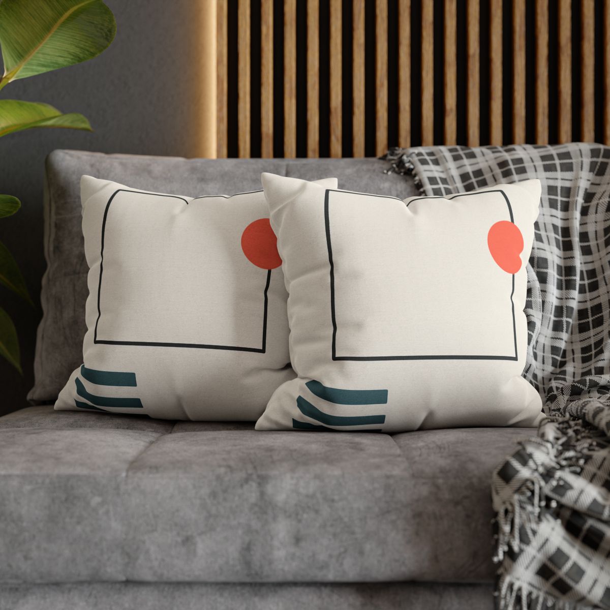 Quiet Orbit With Split Frame designer print pillow cases