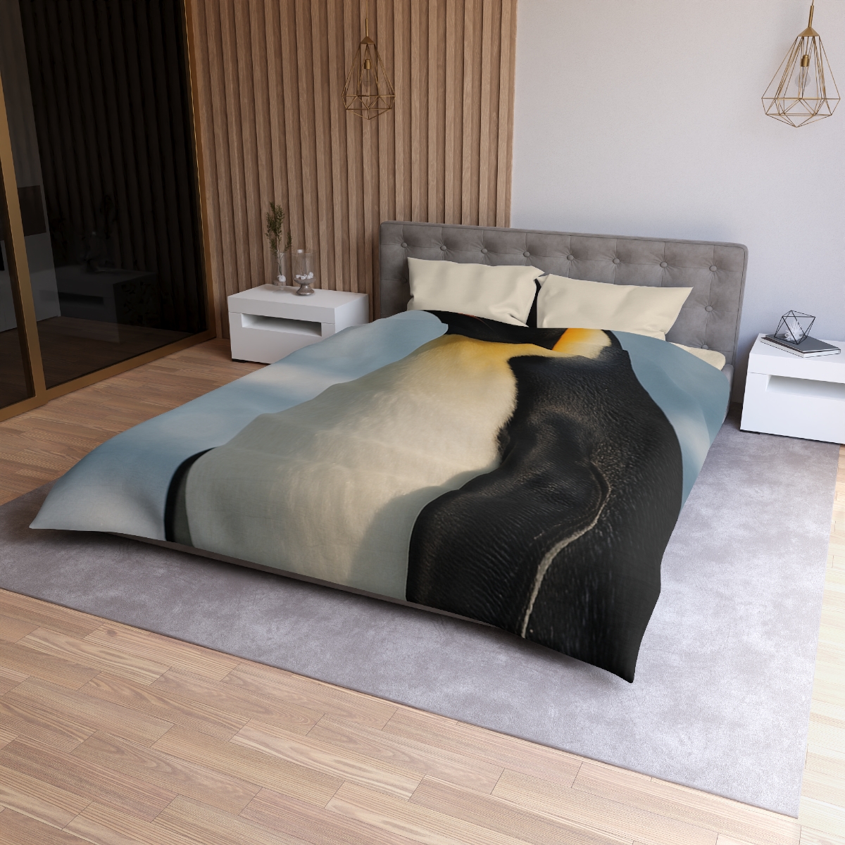 Aurora Drift Emperor Penguin stylish duvet covers